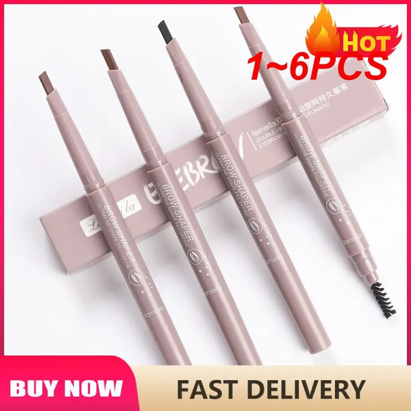 

1~6PCS Lameila Double-headed Eyebrow Pencil Natural Long-lasting Waterproof And Sweat-proof Non-marking Eyebrow Pencil Eyebrow