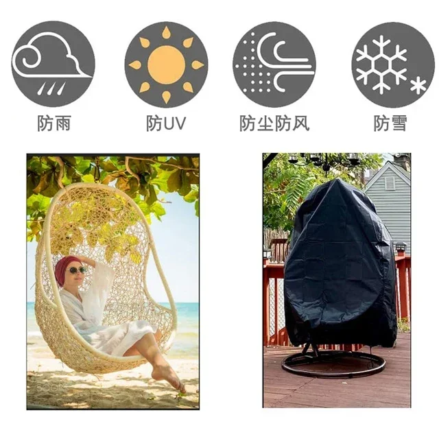 Chair Cover Anti-Dust Hanging Chair Cover Waterproof Protector Cover Hanging For Outdoor Swing Chair Hanging Kitchen Organizer 4