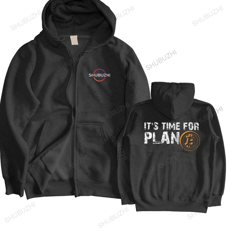

Vintage It's Time For Plan B Bitcoin hoodies Men BTC Crypto Currency hooded jacket Cryptocurrency Blockchain Geek Clothes