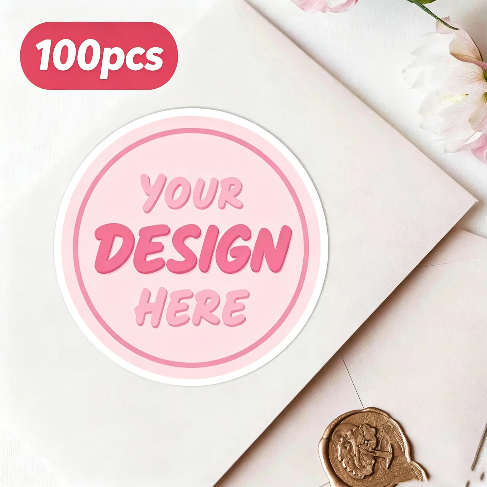 Custom Round Stickers - Personalized Image & Text Labels for Gifts and Celebrations
