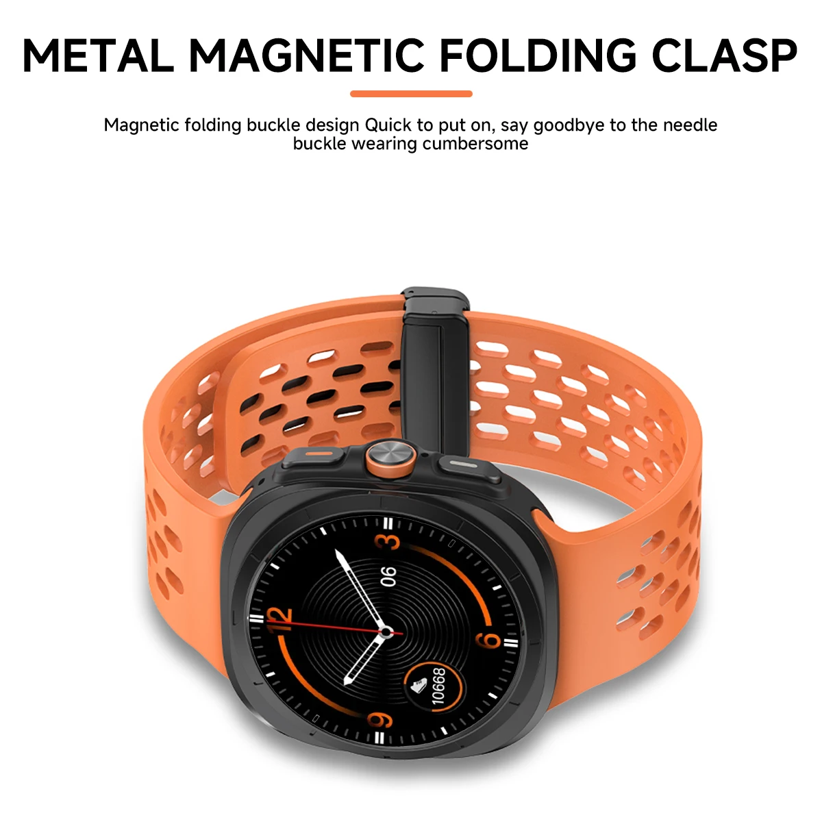 Magnetic Breathable Silicone Strap