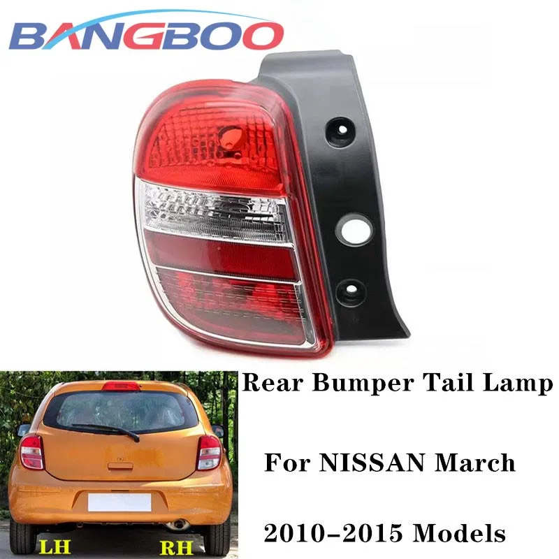 

Car Rear Bumper Tail Lamp Taillight Brake Stop Warming Light For NISSAN March 2010 2011 2012 2013 2014 2015