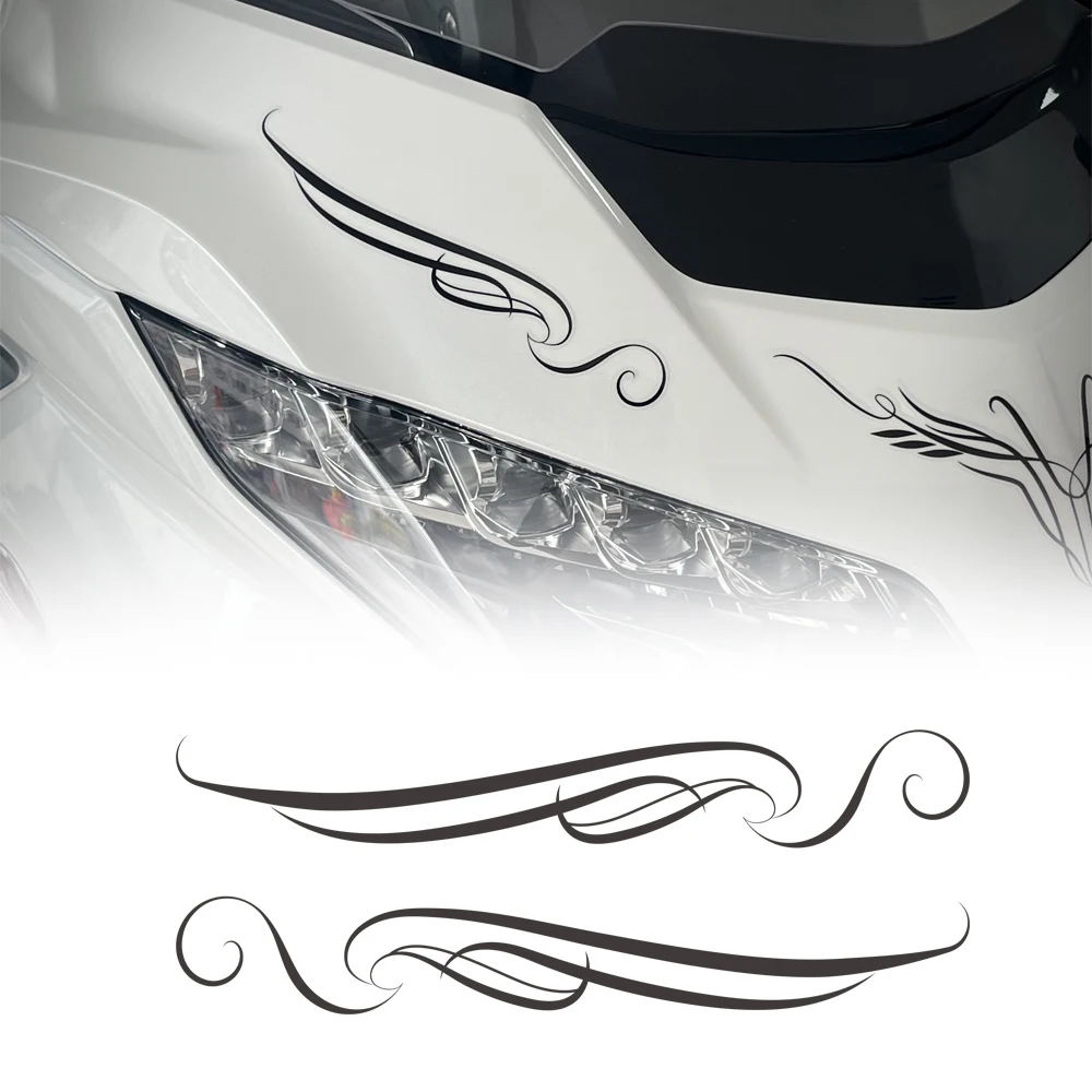 

Panical Headlight Top Upper Panel Film Trim Sticker Decorate Protect For Honda Gold Wing GL1800 GL1800B F6B 2018-2023