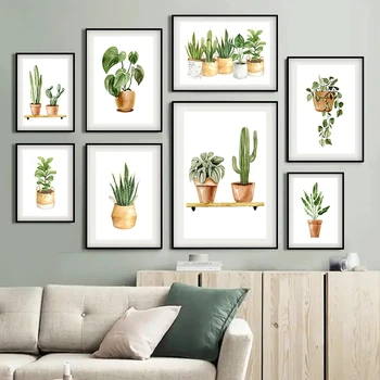 Green Plants Tropical Canvas Art Prints