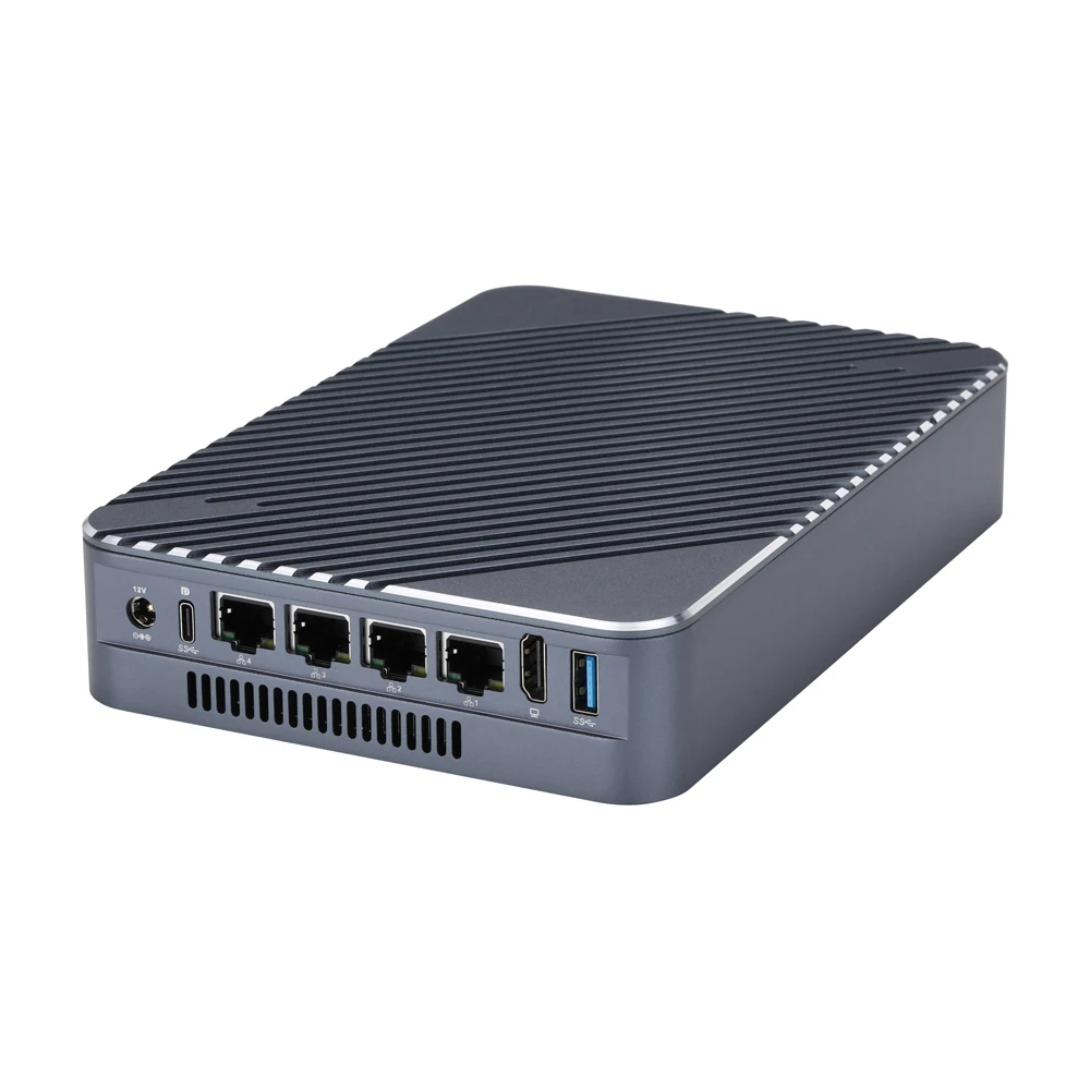 Qotom Mini PC Q31100G4-S17 Celeron Core i3 i5 i7 with 4 I226V 2.5G LAN AES-NI Fan Computer 3