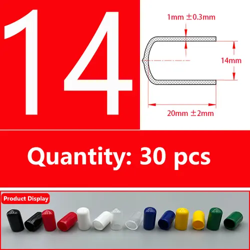 Rubber Cap Sleeve Soft Elasticity Silicone Protective Cover  Sealing Plug Thread Protection Sleeve Black Red White Blue 1.5-24mm - Image 30