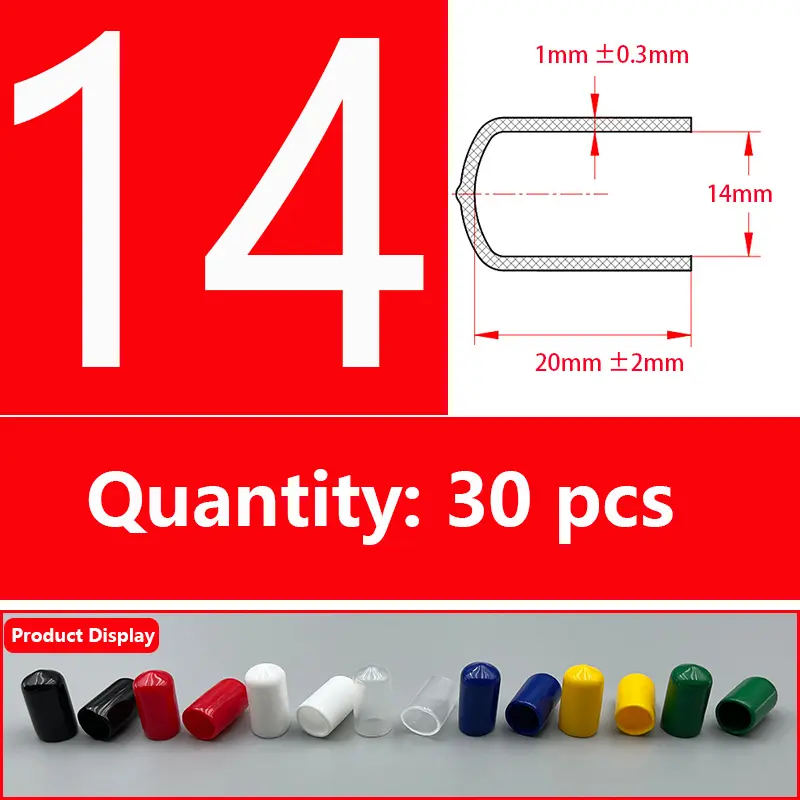 Rubber Cap Sleeve Soft Elasticity Silicone Protective Cover  Sealing Plug Thread Protection Sleeve Black Red White Blue 1.5-24mm - Image 30