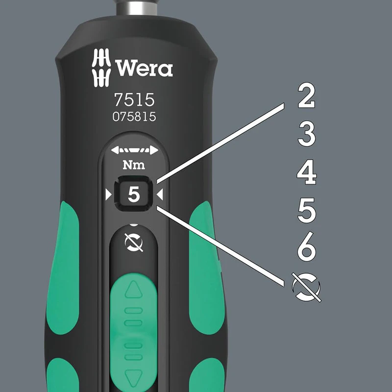 WERA 05075815001 7515 크라프트폼 안전 토크 속도 스크루 드라이버, 2-6Nm
