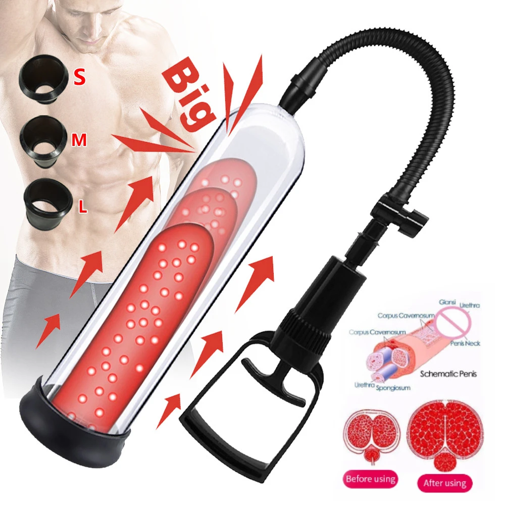 Bomba de pene Manual para hombre, juguetes para agrandar el pene, bomba de vacío para masturbación masculina, extensor de pene, entrenador, sexuales para adultos|Bombas y - AliExpress