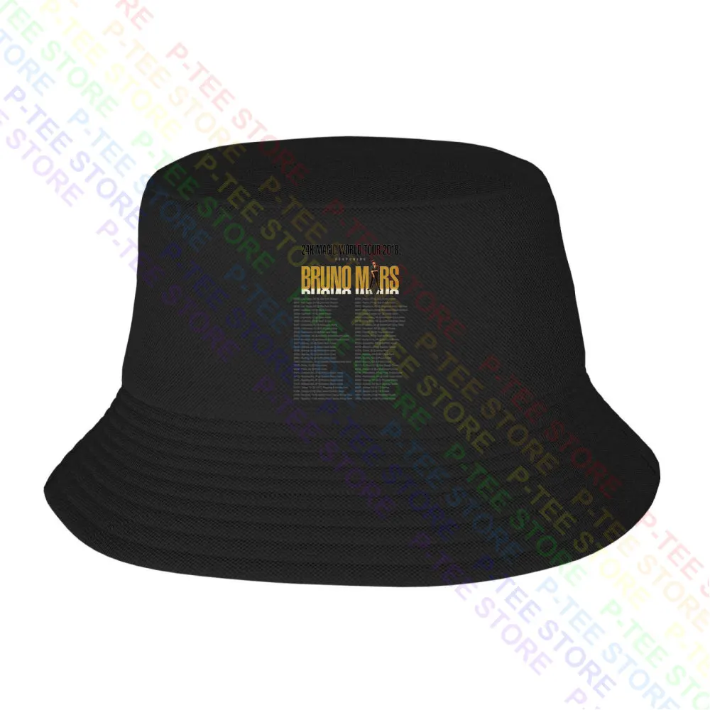 Bruno Mars 24K Magic World Tour 2018 Berretto Da Baseball Cappellini Snapback Cappello Da Pescatore Lavorato A Maglia
