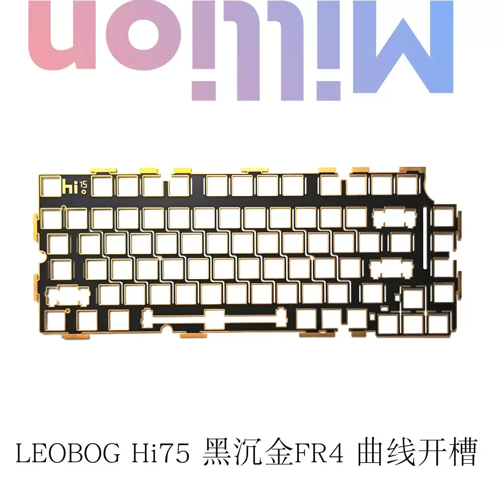 Leobg-アルミニウム製のキーボードプレート,pom,白と黒,マウントタイプ