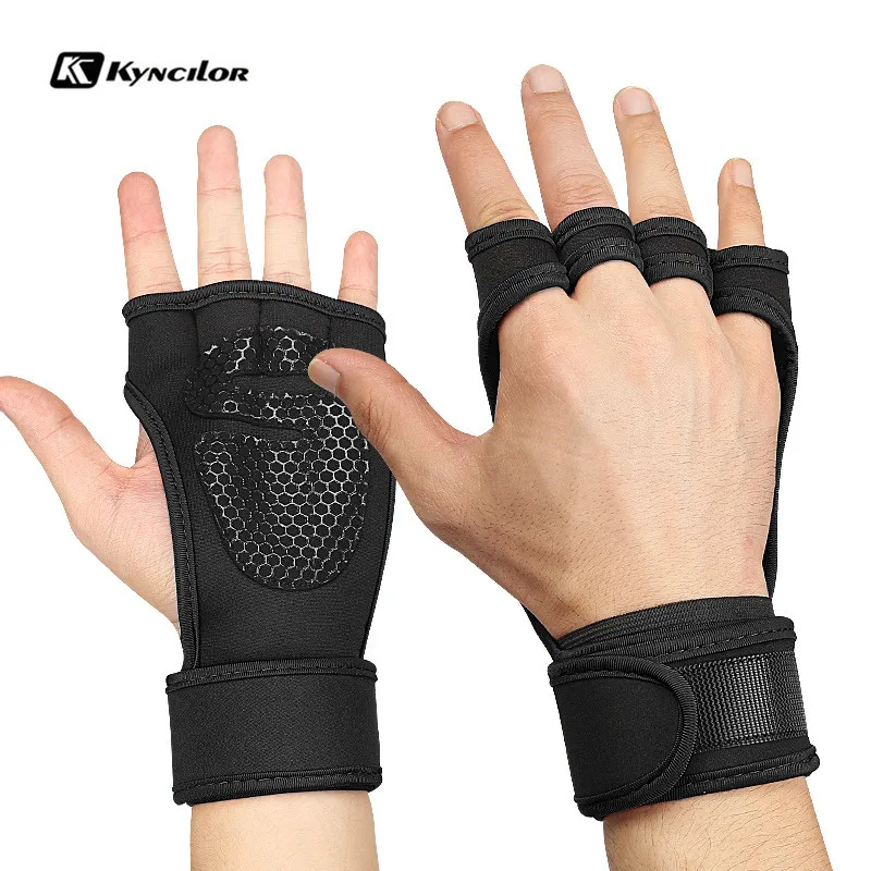 

1 Pair Weight Lifting Training Gloves Professional Gym Gloves Non-Slip Breathable Body Building Sport Gloves Hand Palm Protector