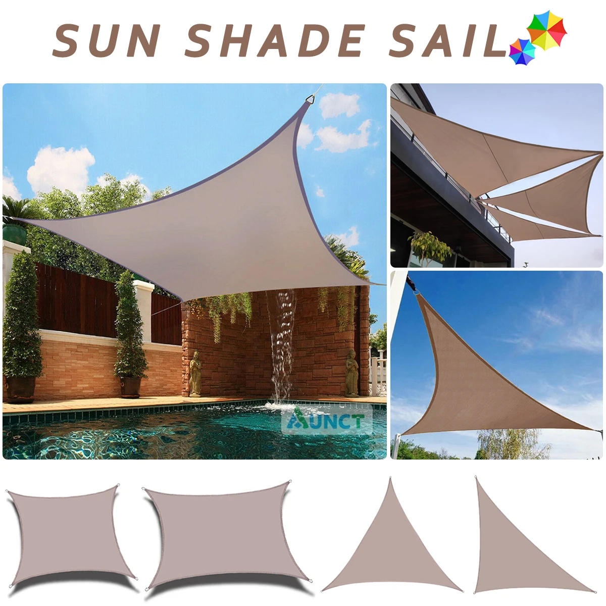 SDLLG Sun Shade Sail With Eyelets Rectangle Ade Of Oxford Fabric 180g