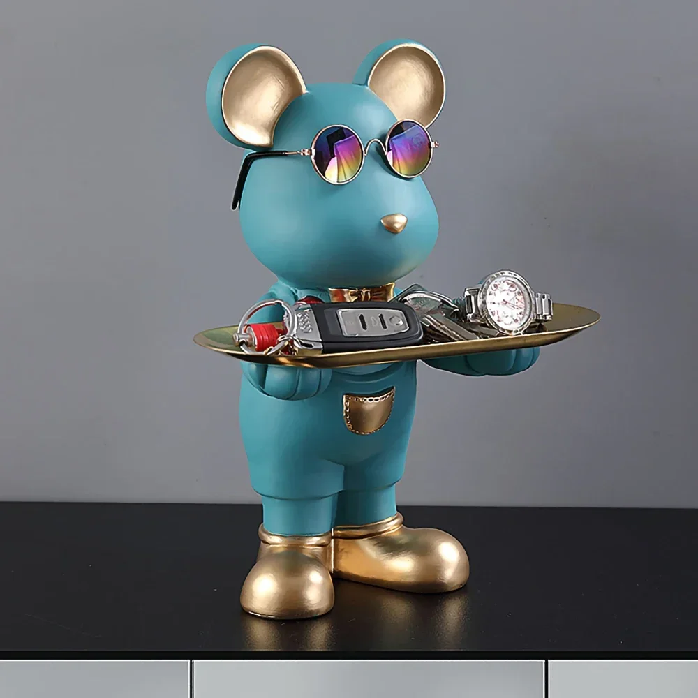 

Animal Figurines Ornaments,Table Decoration,Desktop Candy Fruit Dish,Storage Metal Tray,Nordic Home Living Room Sculpture Decor