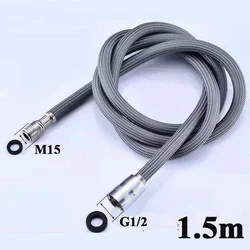 Sleek Black & Gray Nylon Pull - Out Kitchen Faucet Hose (Gray 1.5m)