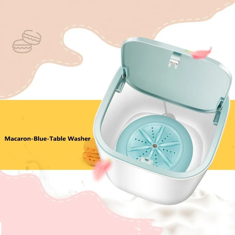 

3.8L Automatic Electric Roller Mini Washing Machine Ultrasonic Turbo Portable Quick Clean Washing Tool For Travel Dormitories