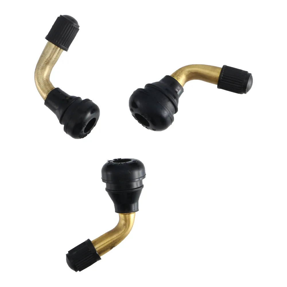 Motorcycle tubeless bent tire valve stem brass 90 degree PVR50 60 70