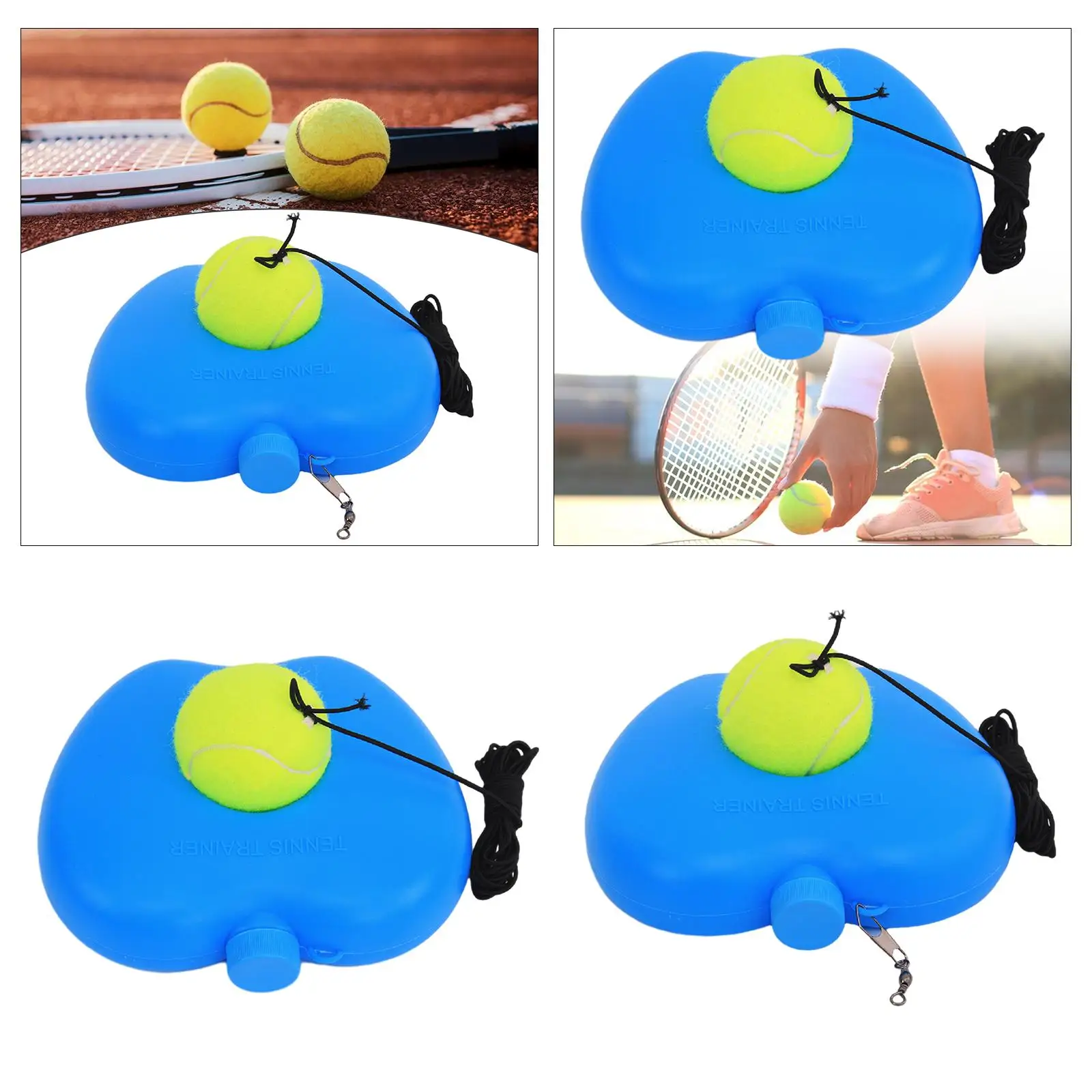 Tennis Trainer Rebound Ball with String Tennis Practice Device Base Solo Trainer Training Ball for Beginners