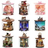 DIY Wooden Miniature Model Kit Mini Bottle Room Casa 3D Puzzle Magic Dollhouse With Furniture Lights Roombox for Friends Gifts 1