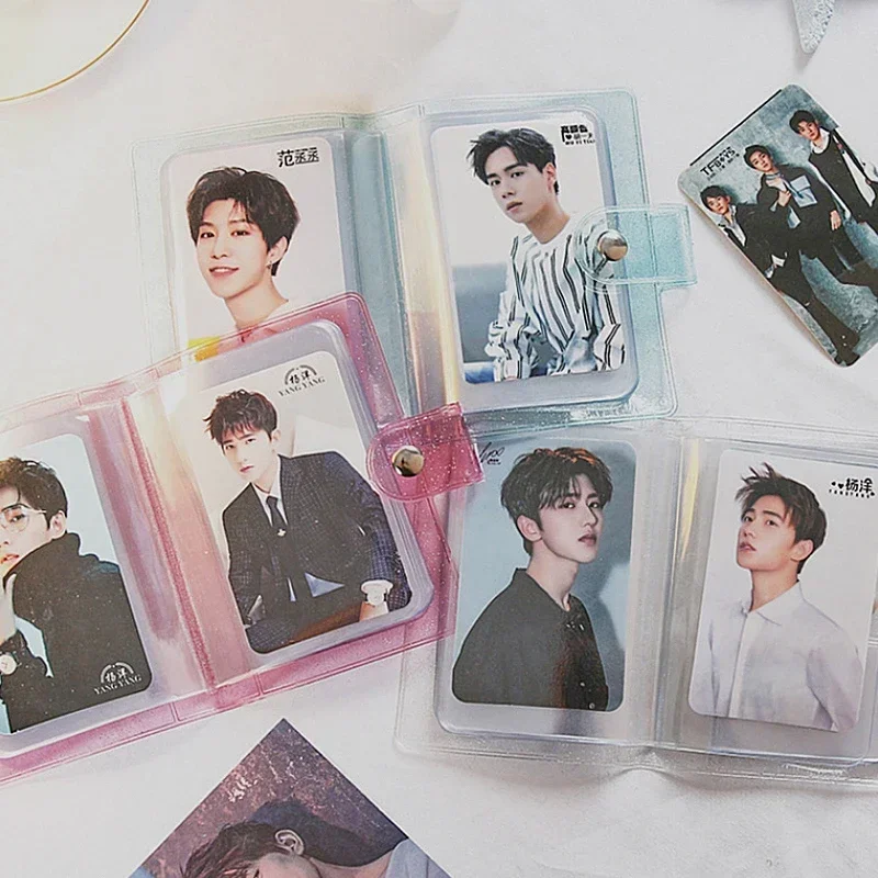 Transparent Mini Photo Album Idol Card Holder Collect Book Kpop Photo Card Album Postcard Holder Scrapbook Фотоальбом