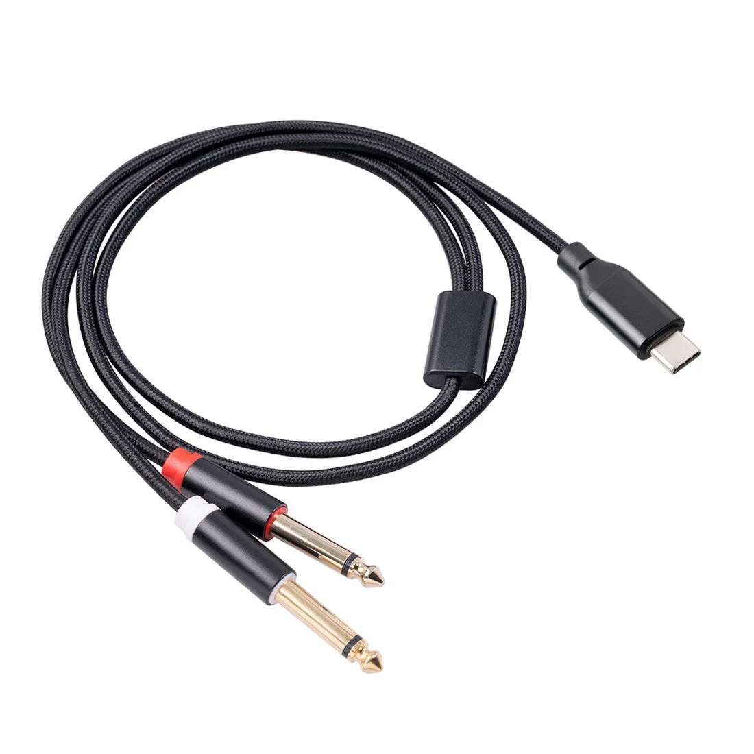 

USB C To Dual 6.35Mm Audio Stereo Cable Type C To Dual 6.35Mm Audio Cord for Smartphone Multimedia