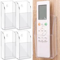 2/1Pc Wall Mounted Storage Box Acrylic TV Air Conditioner Remote Control Holder Multi-function Transparent Storage Box with Hook 1