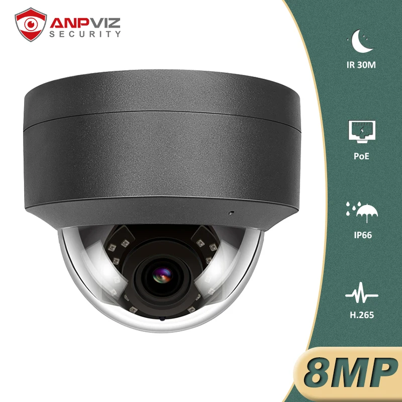 Anpviz 8MP POE Dome IP Security Camera DHCP Outdoor/Home Weatherproof