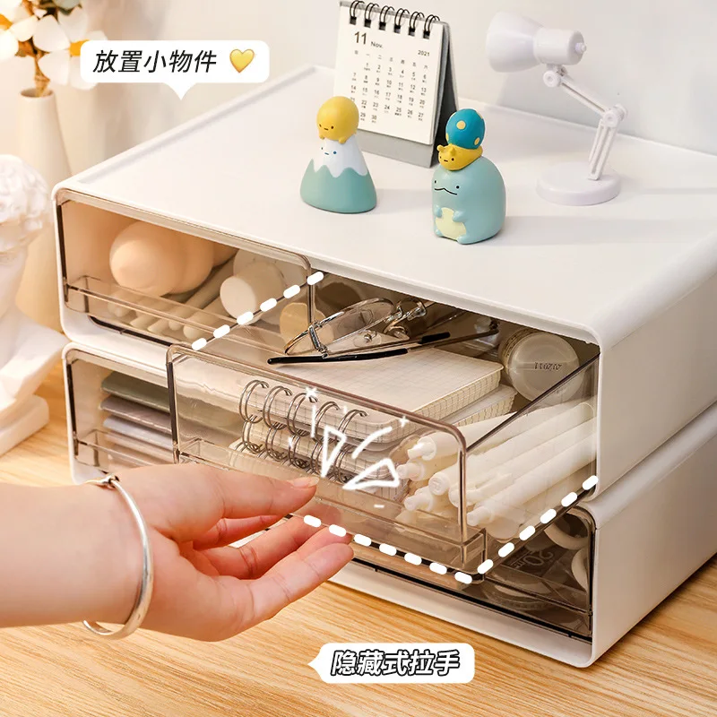 

Transparent Drawer Type Desktop Organizer Cosmetic Organizer Office Desk File Stationery Shelf Box Organizador De Cocina