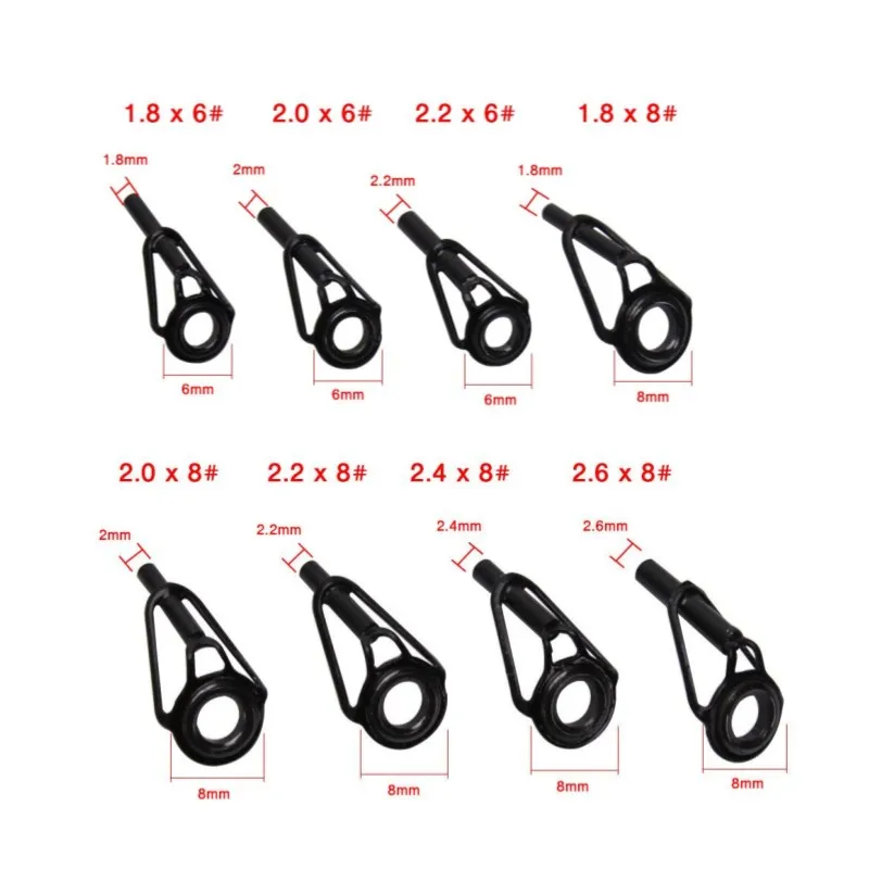 main image of 8/16/80Pcs Black Top Tip