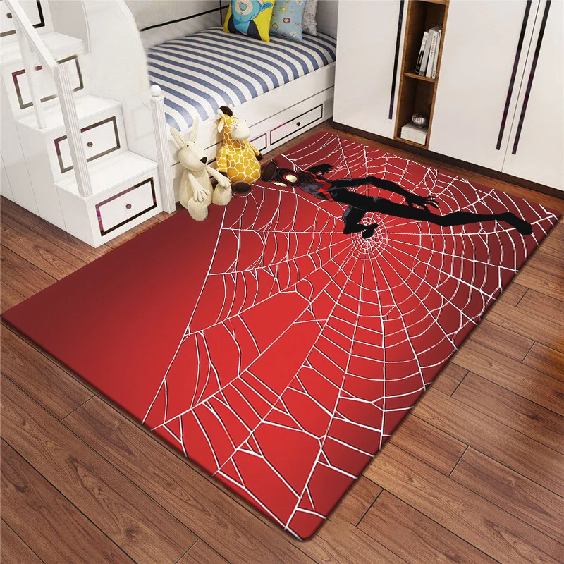 Spider Man HD Art Printed Carpet Living Room Toilet Entry Door Home Decor Sofa Bed Chair Table Rug Non-slip Picnic Mat imitated cashmere carpet,non slip carpet,plush carpet,decorative carpet