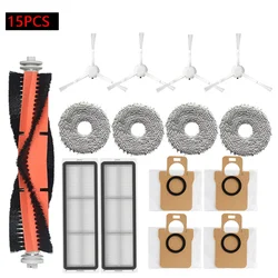 Ultimate Spare Parts Kit for Robot Vacuums: Main & Side Brushes, Rags, HEPA Filter, Dust Bags (15pcs)