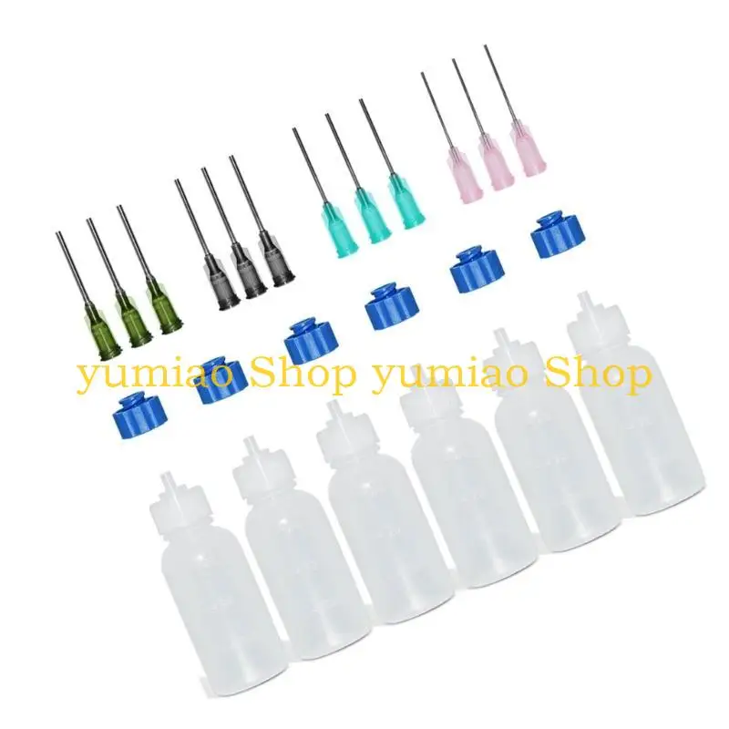 587B 30ML 바늘 팁 접착제 애플리케이터 병 퀼링 스크랩북 용지 공예 도구를위한 깔때기