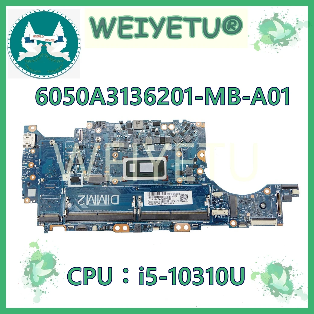 Muslimcon Scheda Madre Per Notebook Cpu I5-10310U Per Scheda Madre Per Laptop Hp Elitebook 830 G7 840 G7 L32627-601