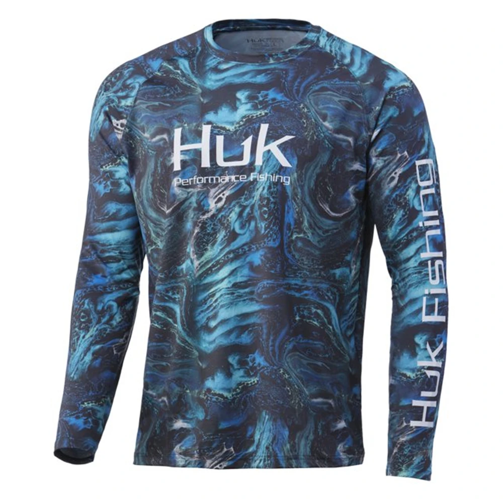 

Huk Fishing Suit men's long-sleeved T-shirt outdoor shirt casual all-match top riding mountain downhill suit quick-drying