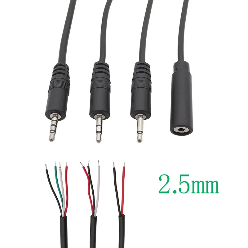 Mono/Stereo Male Plug Female Jack Audio Headphone
