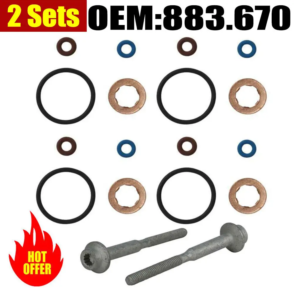 Diesel Injector Gasket Injector Repair Kits 18pcs Injector Clamp Bolt 4pcs Nozzle Seal Kit For VW Audi Skoda SEAT 1.6 TDi