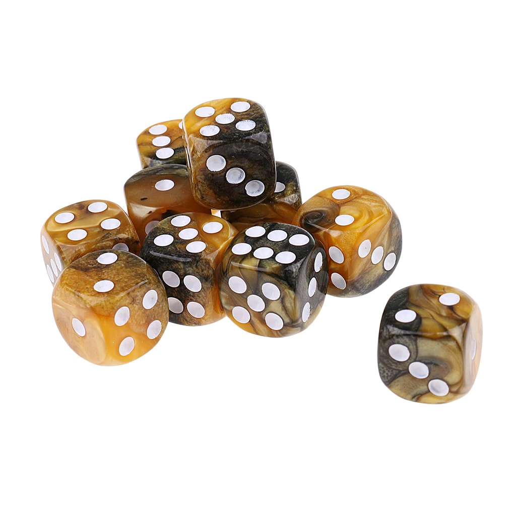 Game dice dice set 10x D6 Six Sided 16mm for Gaming