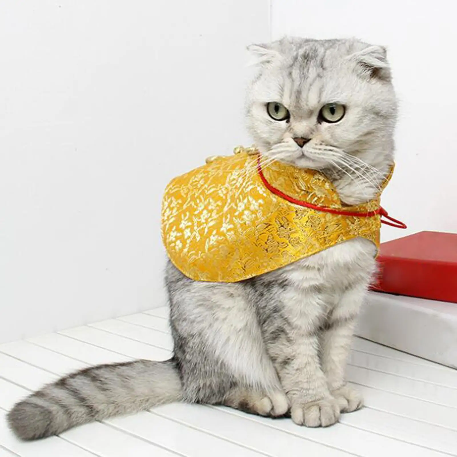 

Новогодняя одежда с котом, плащ, Женский костюм для косплея, костюм Тан, теплый красный S