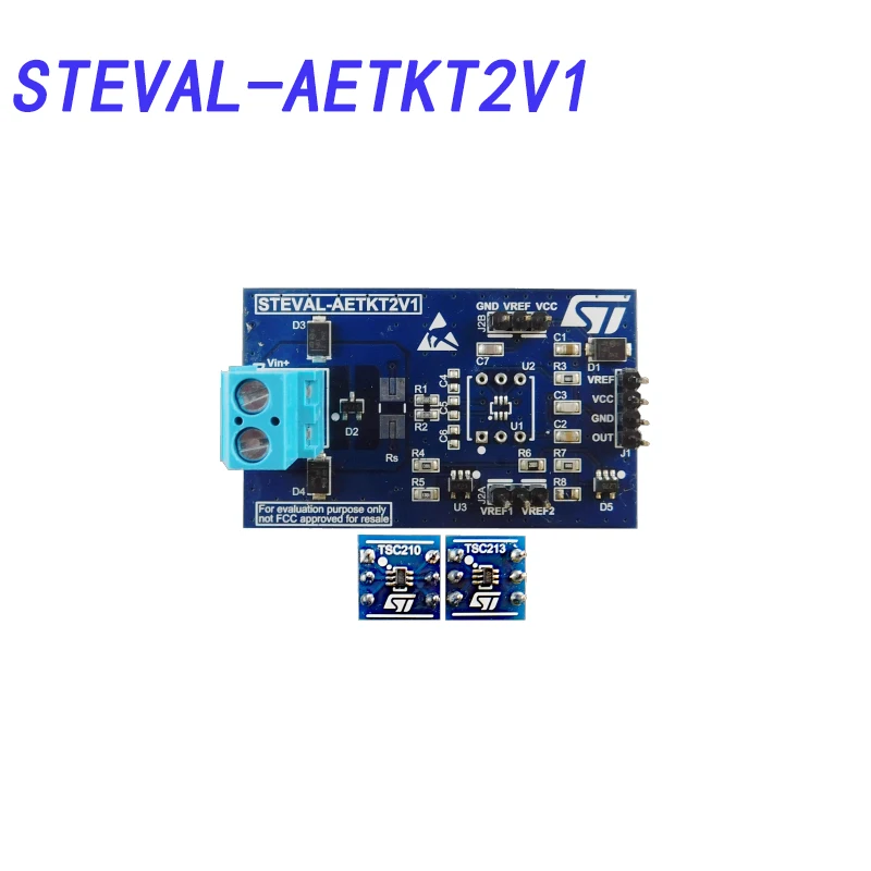 

STEVAL-AETKT2V1 Evaluation Kit, TSC213/TSC210, current detection amplifier