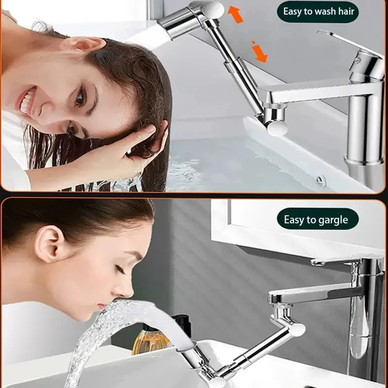Sde00c328d6b34e75baad0dacf2b4addbd 1080° Rotatable Faucet Extender Sprayer Head 2 Modes Universal Bathroom Tap Extend Adapter Aerator Mallzona