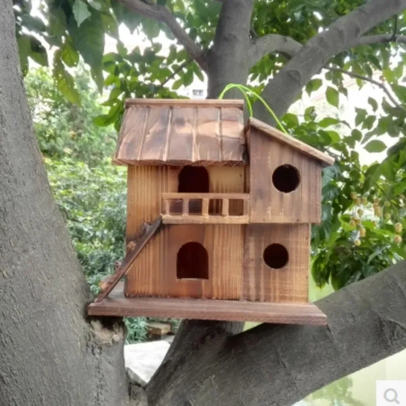 Wood preservative bird nest outdoor waterproof warm bird house peony parrot breeding box cage toy ZP6261038