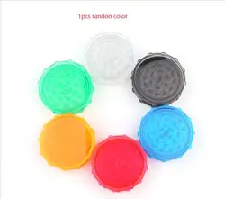 Colorful Plastic Herb Grinder with Storage Case - Tobacco Crusher and Smoke Accessories (50mm 1pcs randon)