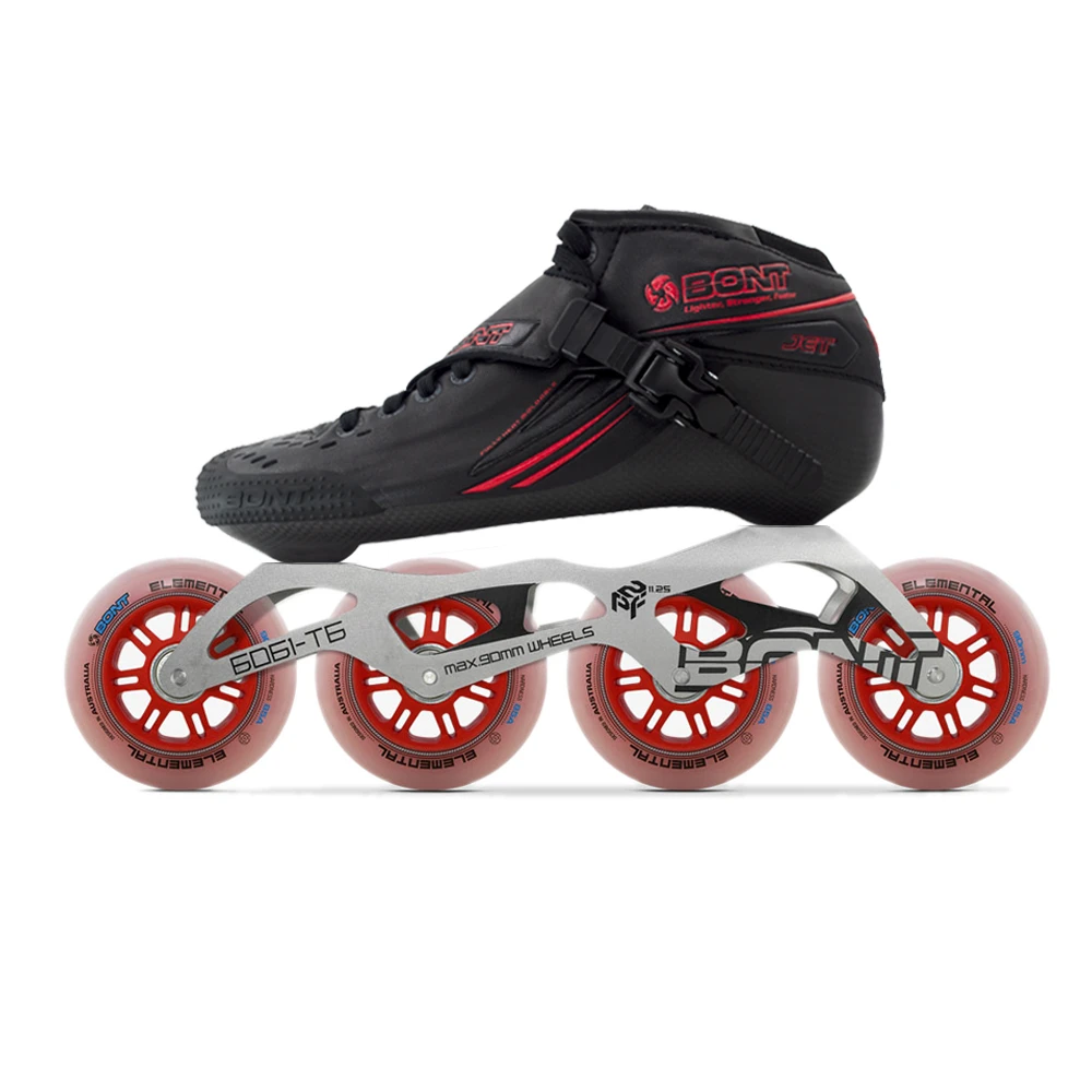 draagbaar excuus leren Bont Jet 2pt 165mm Black Red Inline Skates Speed Skates Carbon Roller Skates  Kids Skates Women Inline Skates Packages - Inline Skate Shoes - AliExpress