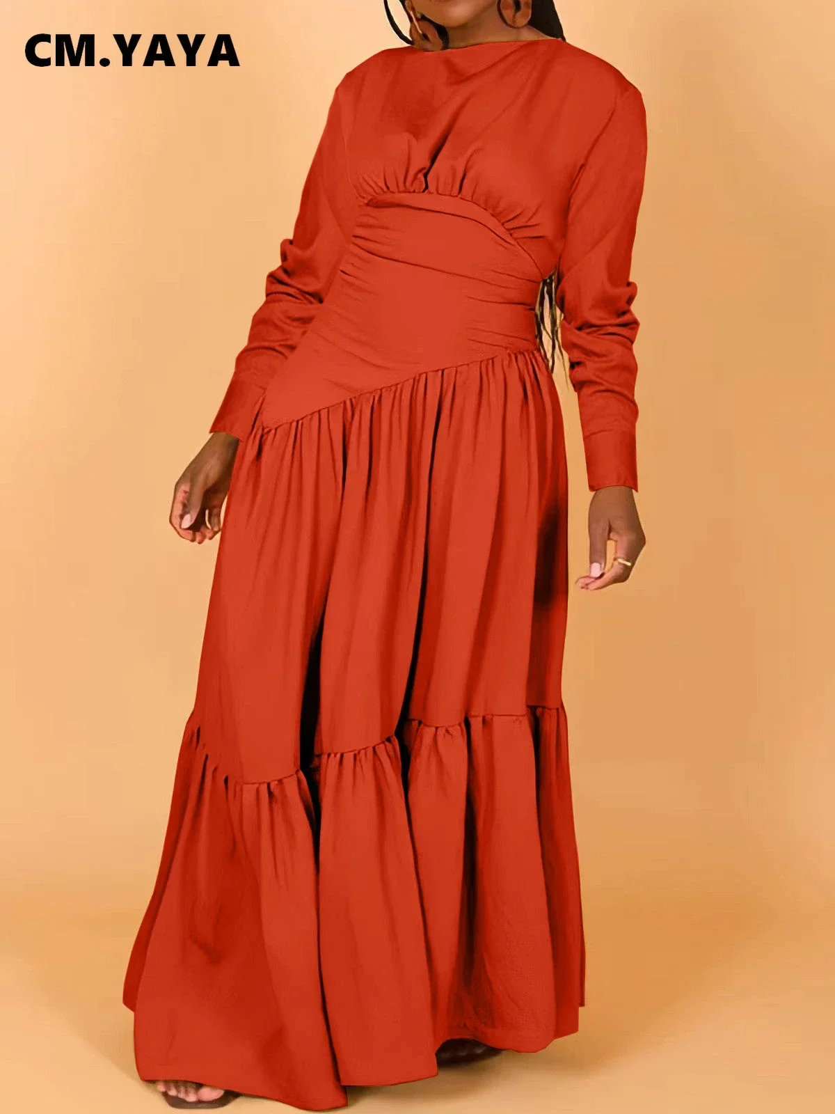 

Women Long Sleeve Irregular Tunic High Waist Birthday Loose Big Swing Maxi Dress 2024 Evening Sexy Party Dresses Vestido