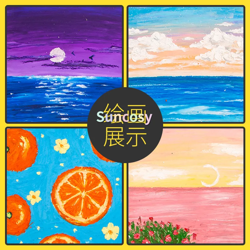 24개입 사쿠라 오일 파스텔 - 중간 크기 XL-P 유성 타이어 마커, 부드러운 필기감, 사무실 및 미술 프로젝트용 색바램 방지