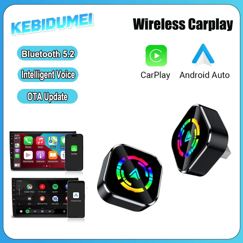 2in1 Verkabelt Zu Wireless CarPlay Adapter Android Auto Dongle Smart Box Hohe Qualität Luxus Auto Zubehör Intelligente System