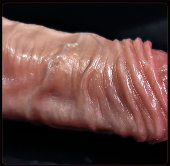 Simulation Dildo Realistic Sliding Foreskin 21.5Cm G Spot Stimulate Soft Silicone Penis Soft Huge Big Dick Suction Cup Sex Toy 6