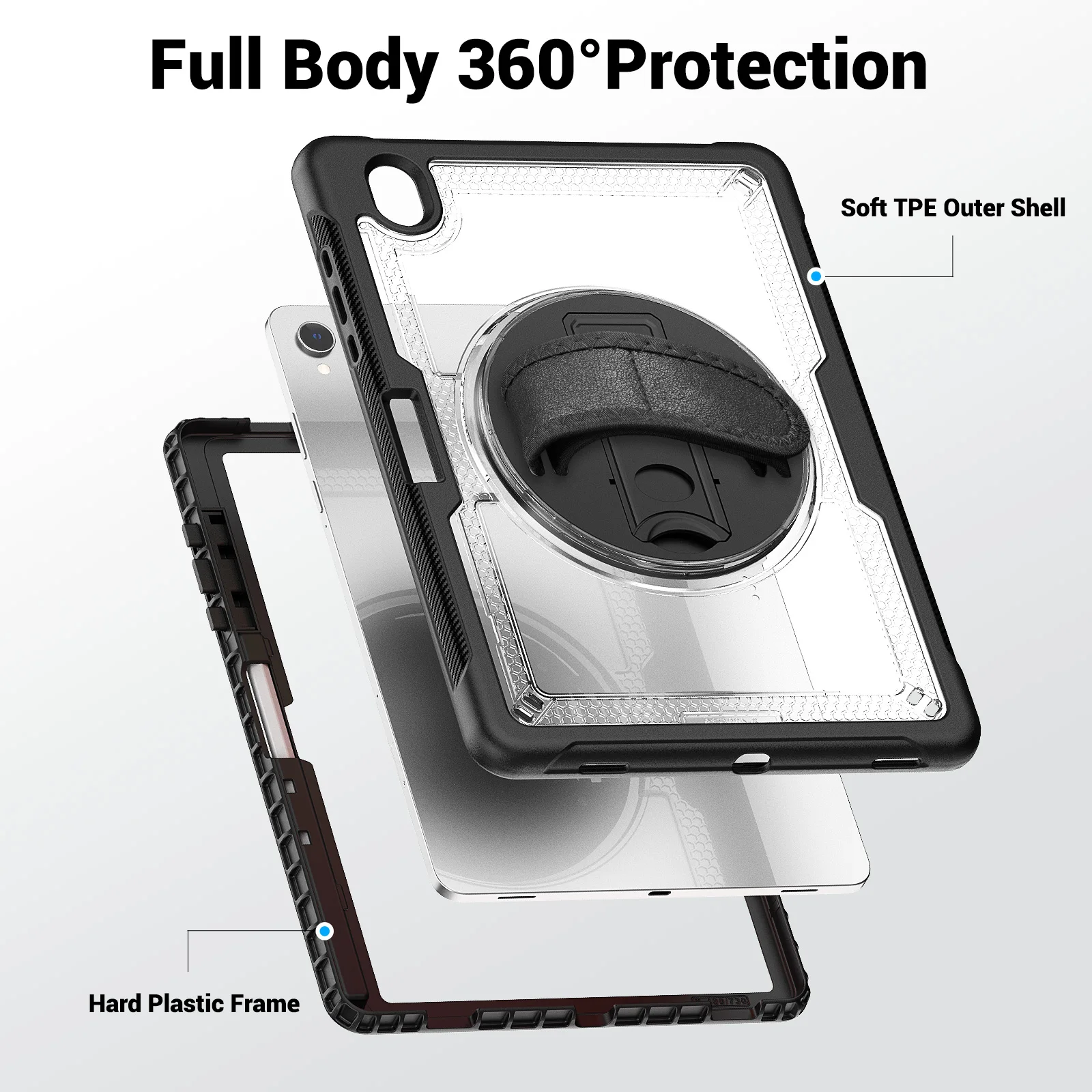 Shockproof Safe Hybrid Stand Tablet Cover
