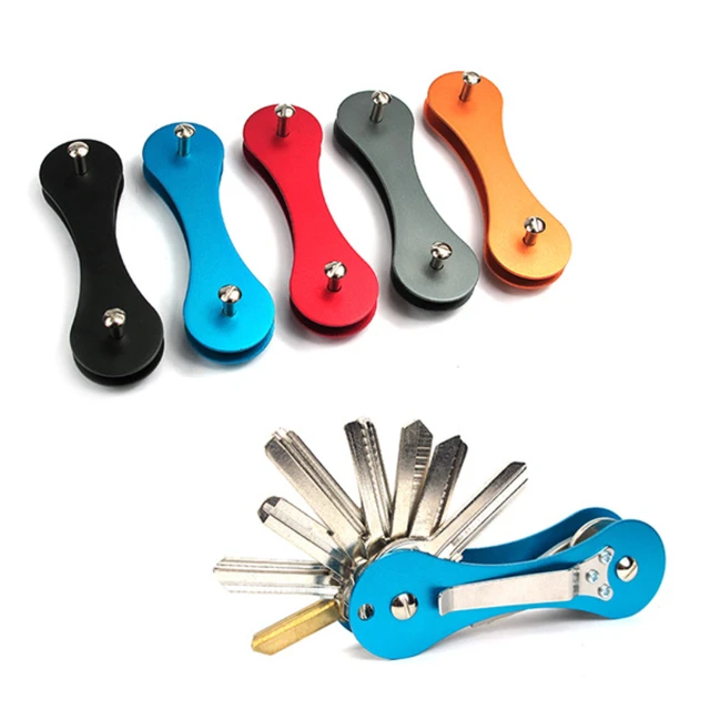 Smart Key Holder Kompakter Schlüsselanhänger Gadget Taschen- schlüsselorganizer Schlüsselring Clip Karabiner Ordner Edc Werkzeugbehälter  Aluminiumlegierung, Verpassen Nicht Tollen Angebote