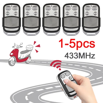1-5PCS 433mhz Remote Control 4 Button Smart Copy Duplicator Electric Garage Door Gate Remote Cloning Universal Garage Door Gate 1
